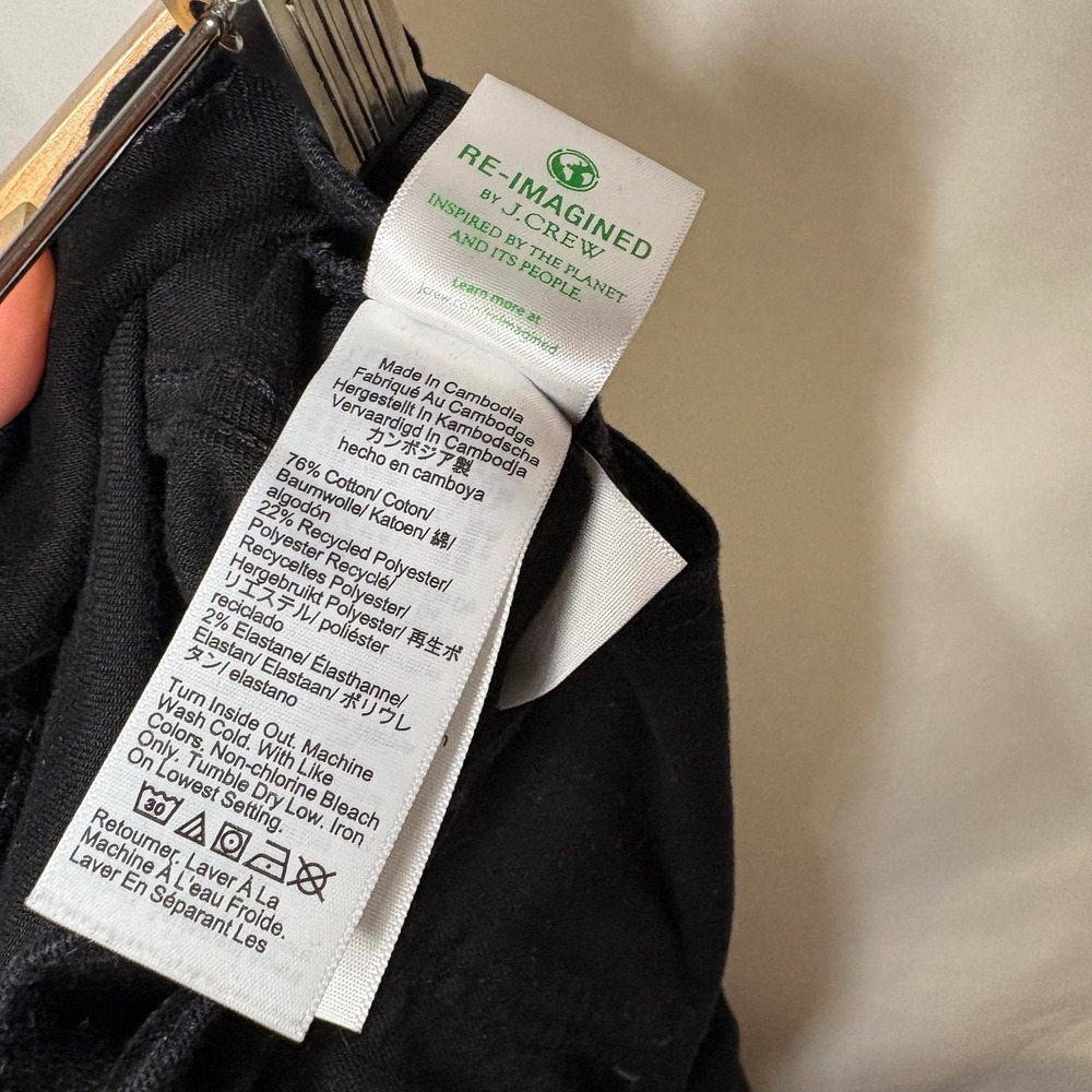 J.Crew Re-Imagined Mid-Rise Flare Crop Jeans Black Size 31 Stretch Denim - Picture 6 of 8
